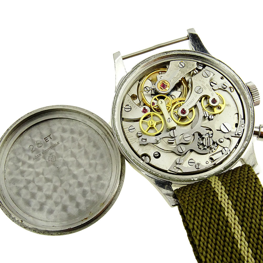 Lemania Vintage RAF Single Pusher Chrono