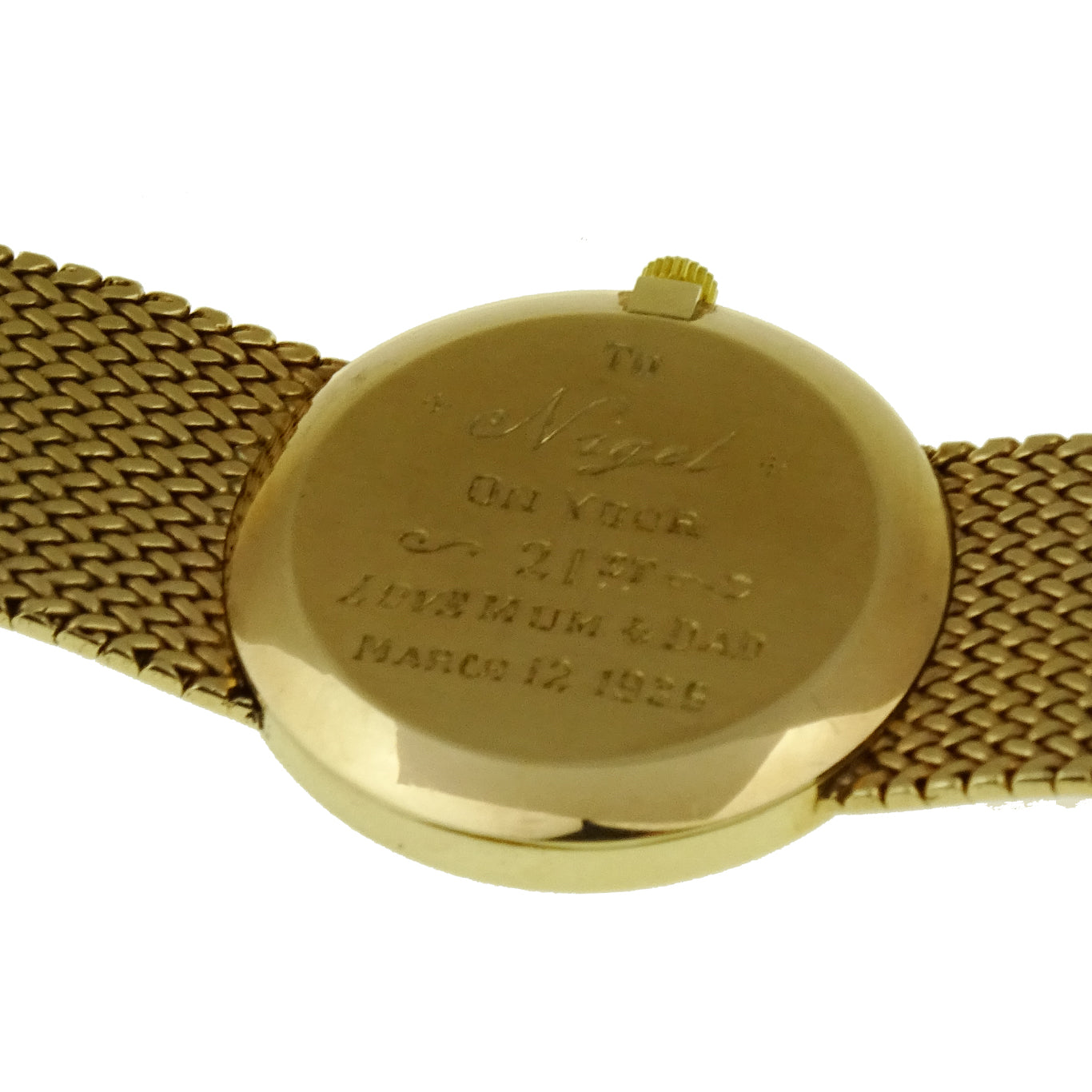 Bueche-Girod 9ct Gold Presentation Quartz Wristwatch