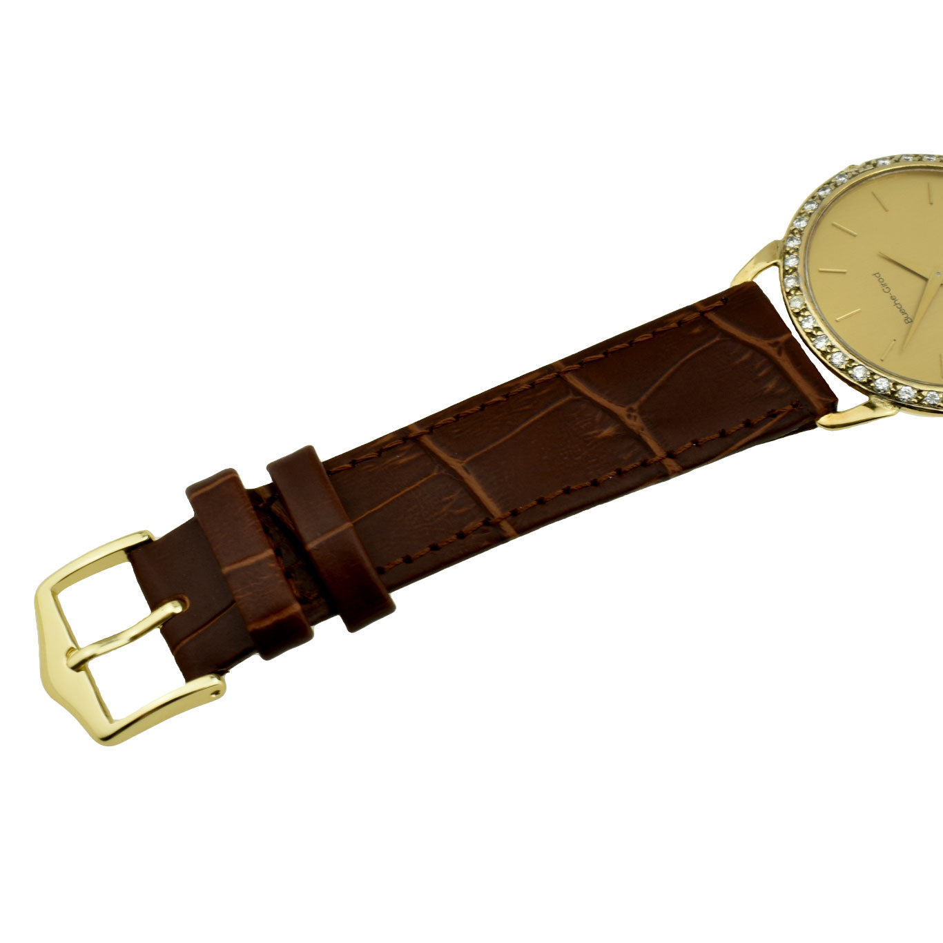 Bueche-Girod 9ct Gold Diamond Set Quartz Wristwatch