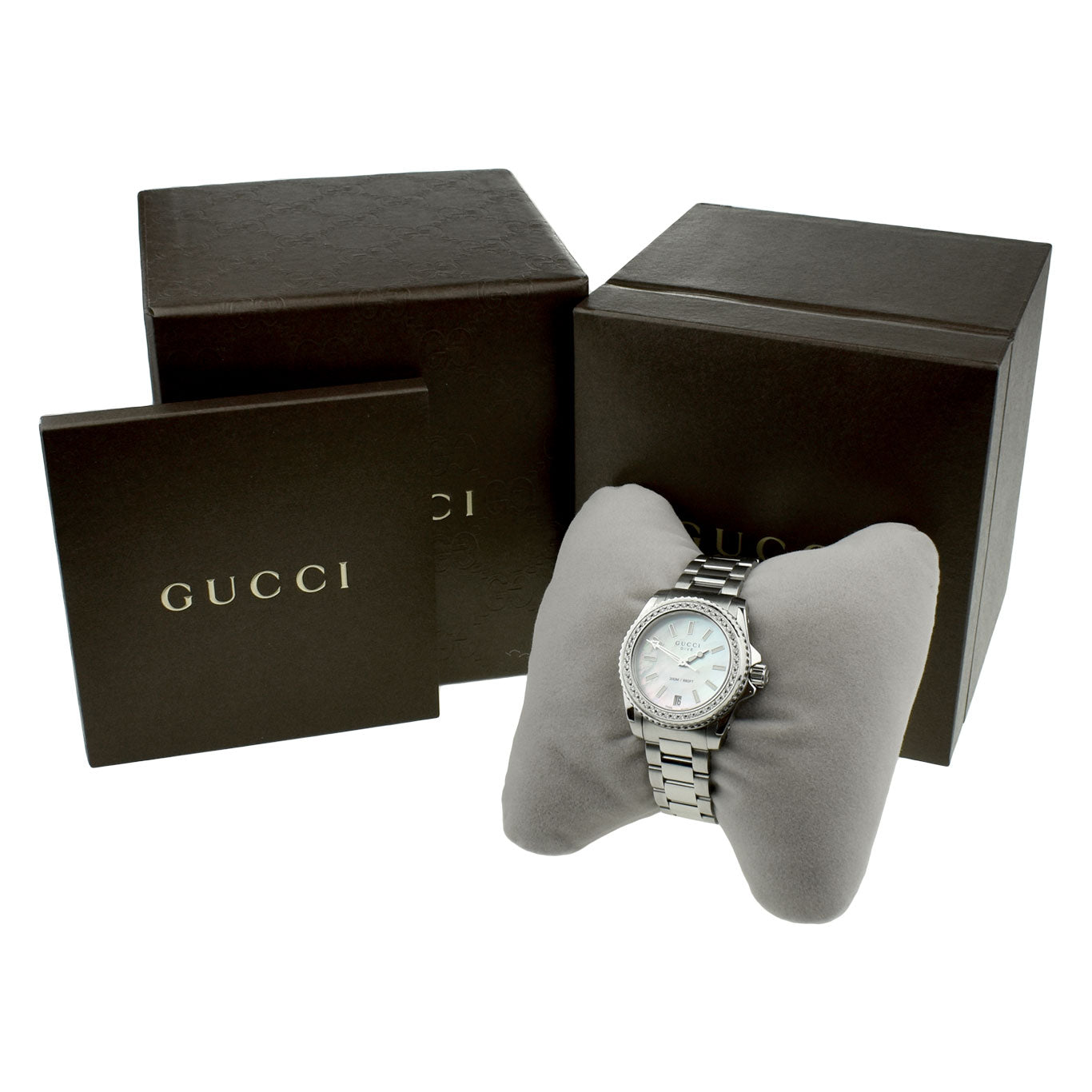 Gucci Dive Ladies Steel Diamond Set YA136306