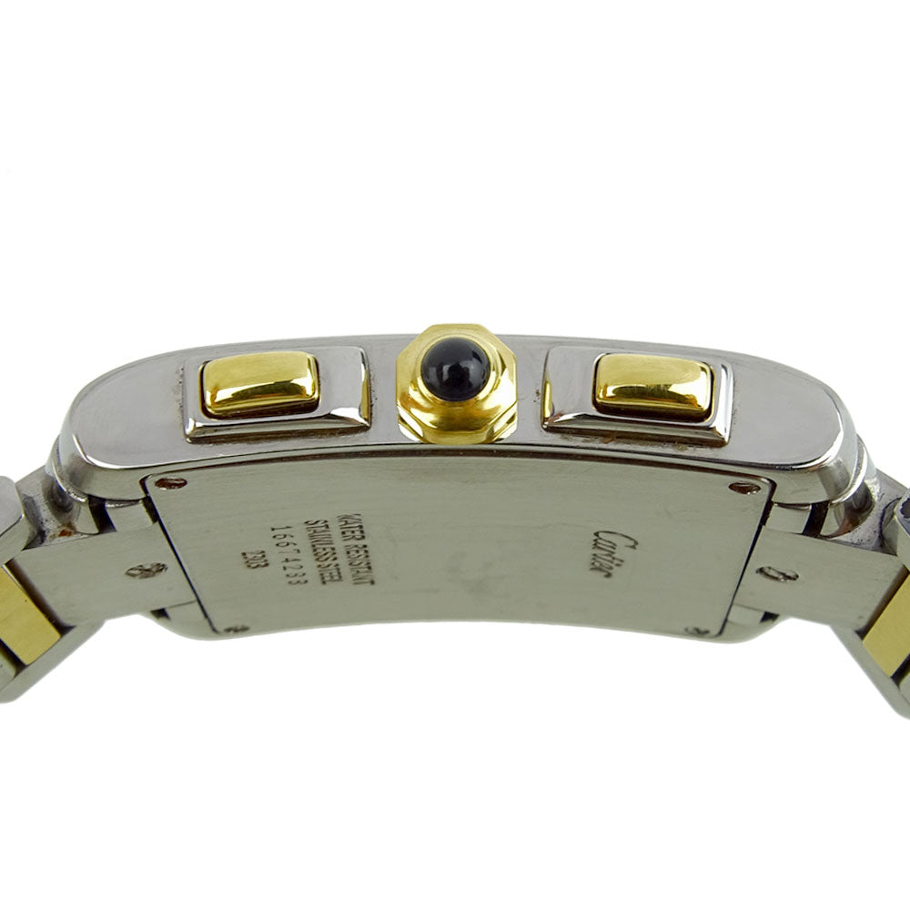 Cartier Tank Francaise Chronoflex Steel & Gold W51004Q4