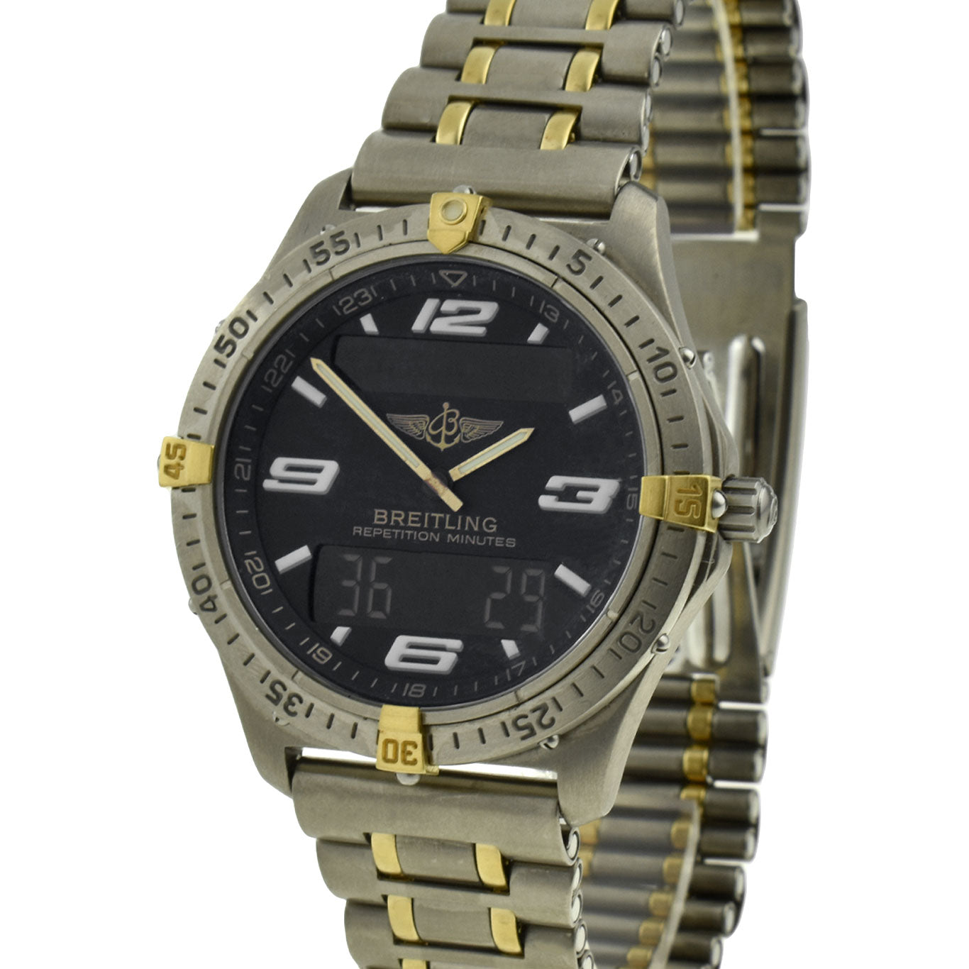 Breitling Aerospace Titanium & Gold Quartz F65362
