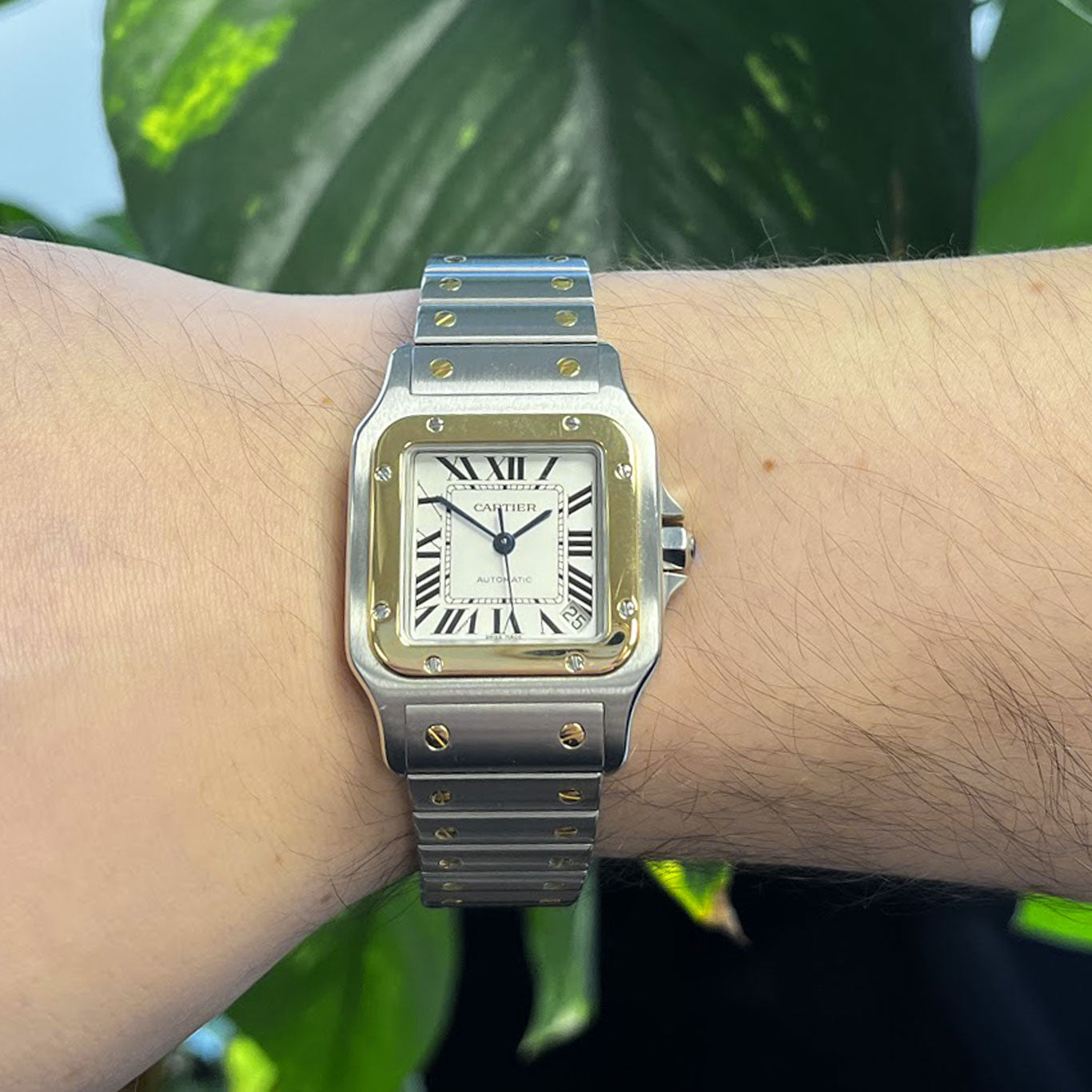 Cartier Santos Galbee XL Steel & Gold Automatic W20099C4