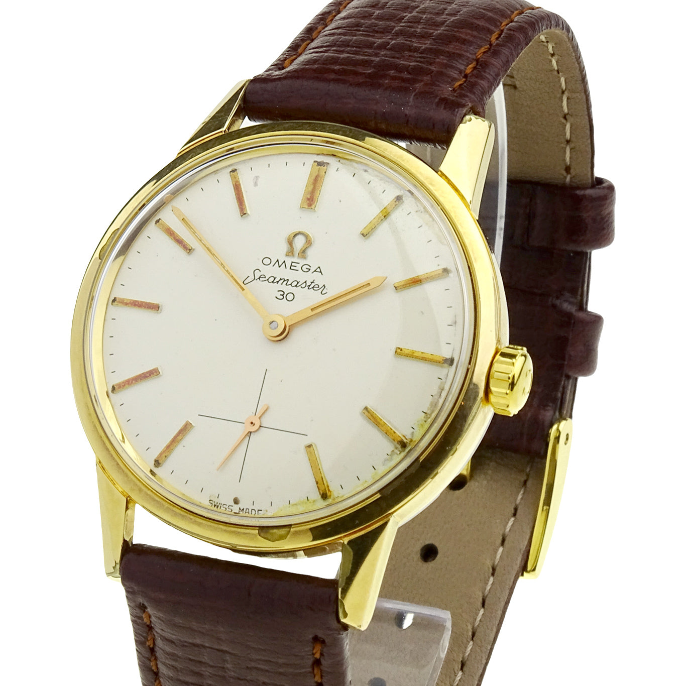 Omega Seamaster 30 Gold Plate Vintage Mechanical Wristwatch