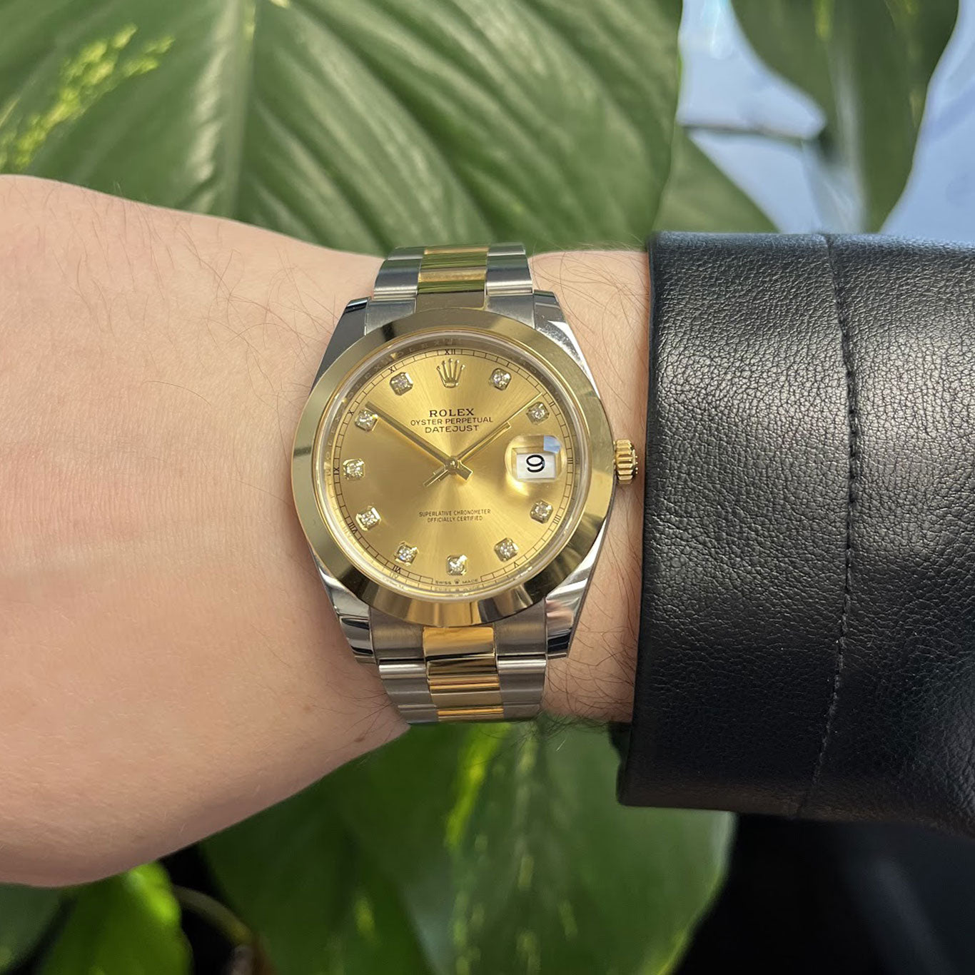 Rolex Datejust 41 Oyster Perpetual Steel & Gold Diamond Dot 126303