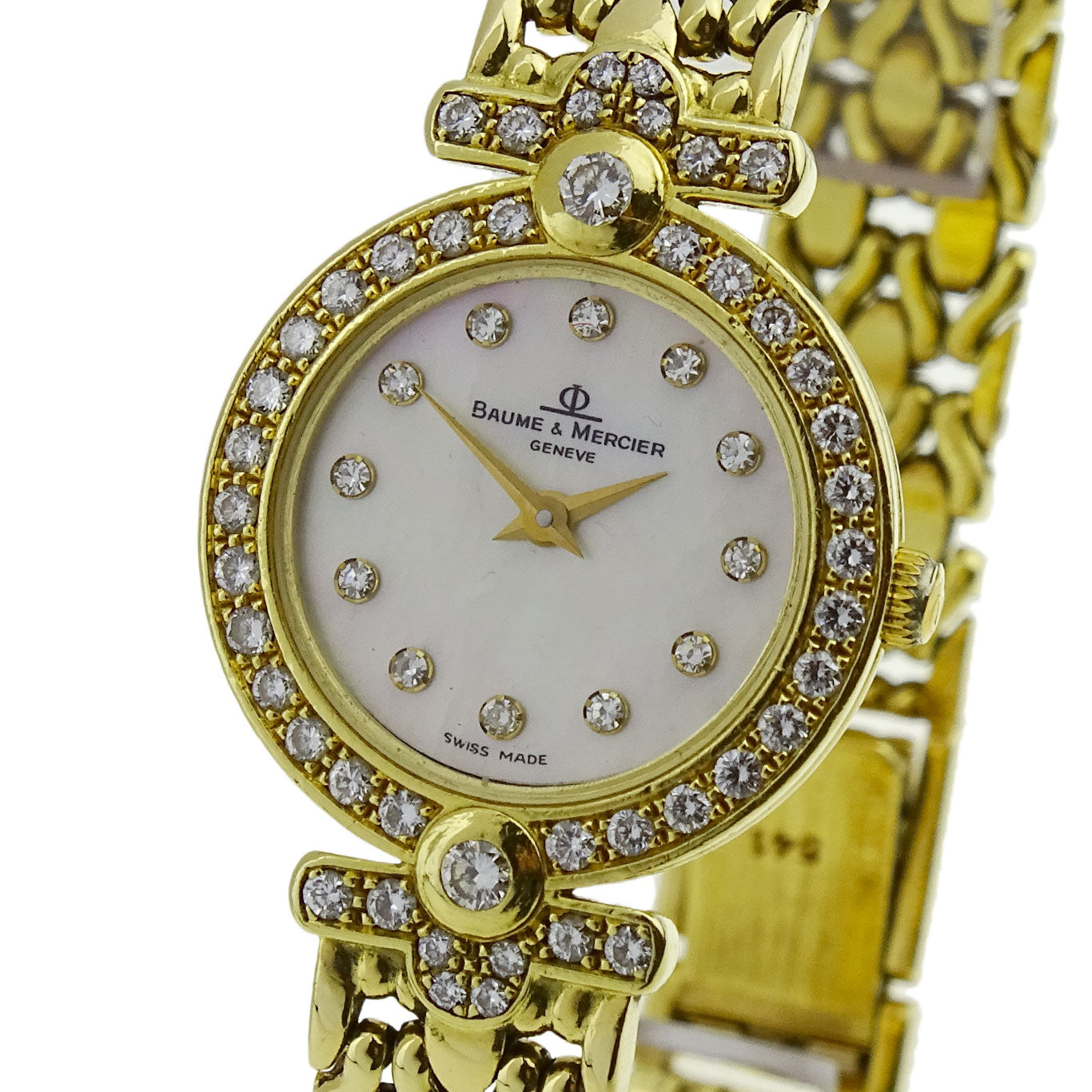 Baume & Mercier 18k Gold Diamond Set Quartz