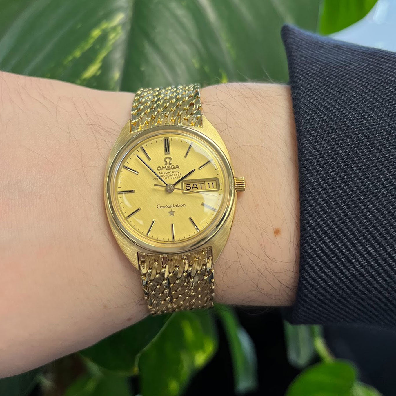Omega Constellation 18ct Gold Day Date Automatic Wristwatch