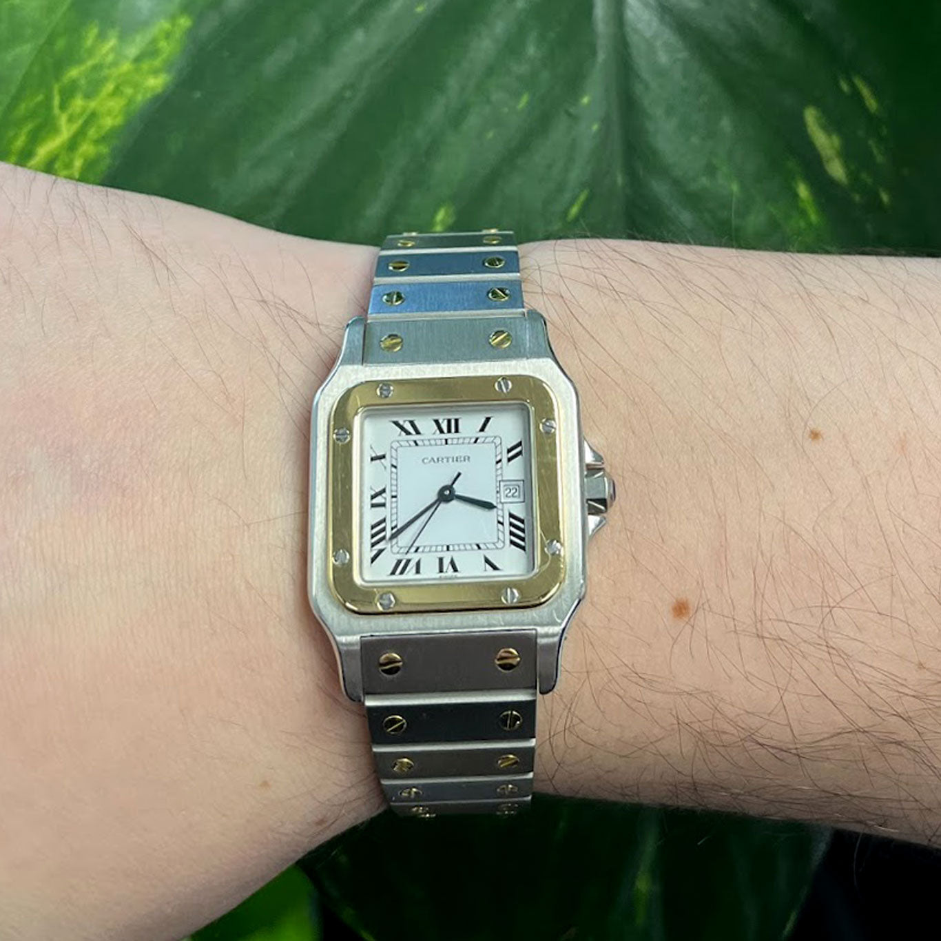 Cartier Santos Stainless Steel & Gold Automatic 2961