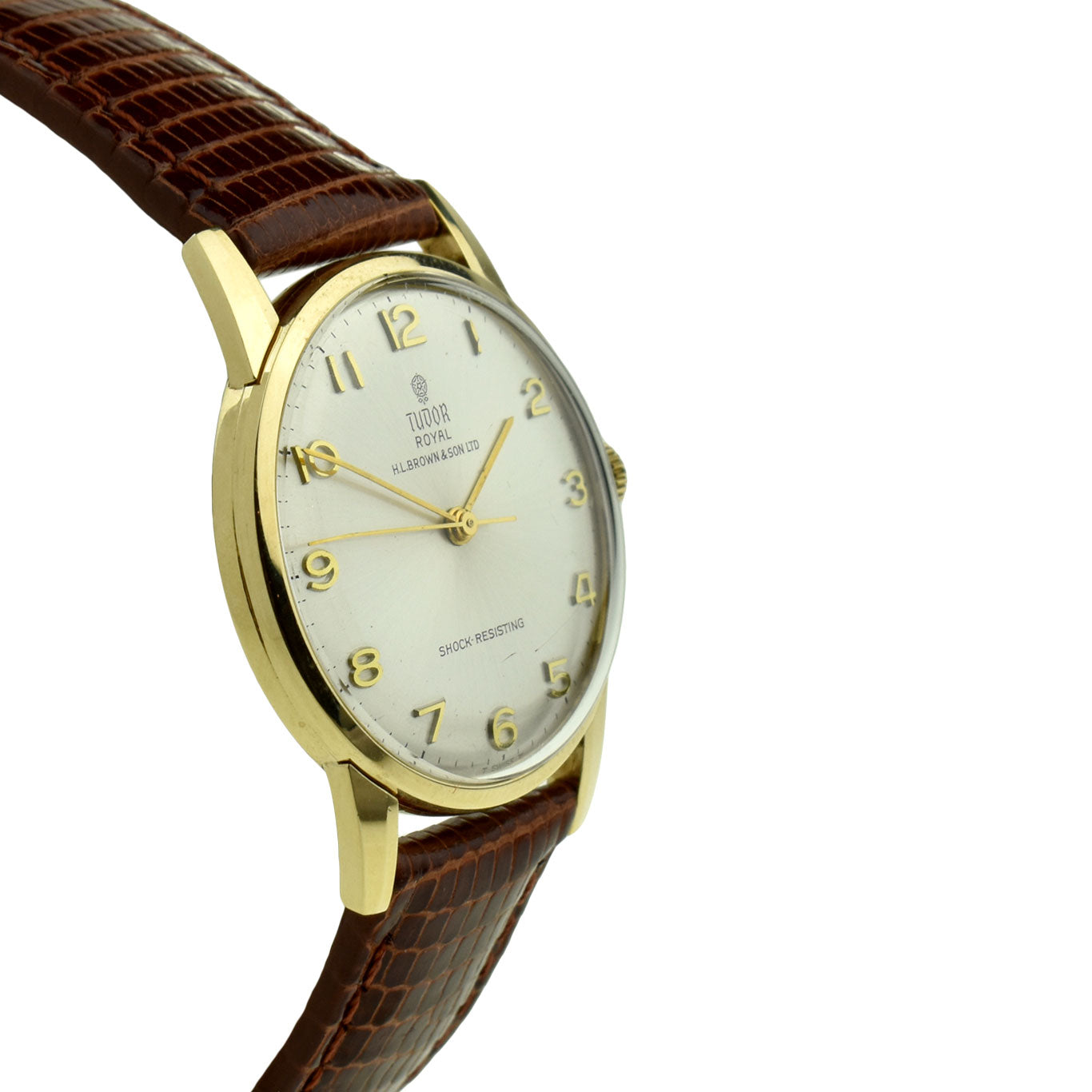 Tudor Royal Shock Resisting Vintage 9ct Gold Wristwatch
