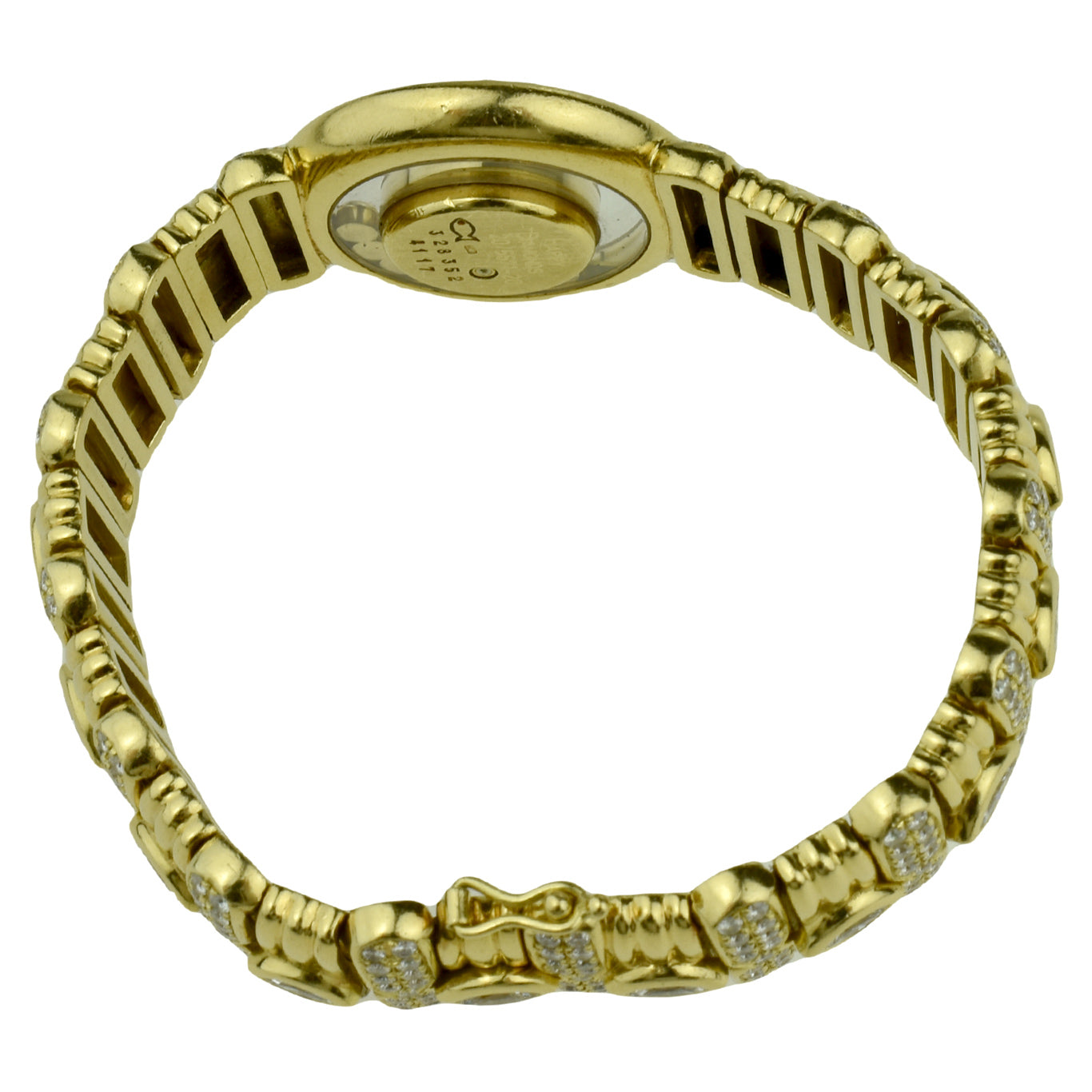 Chopard Ladies Happy Diamonds 18k Gold Diamond Set Watch 4117