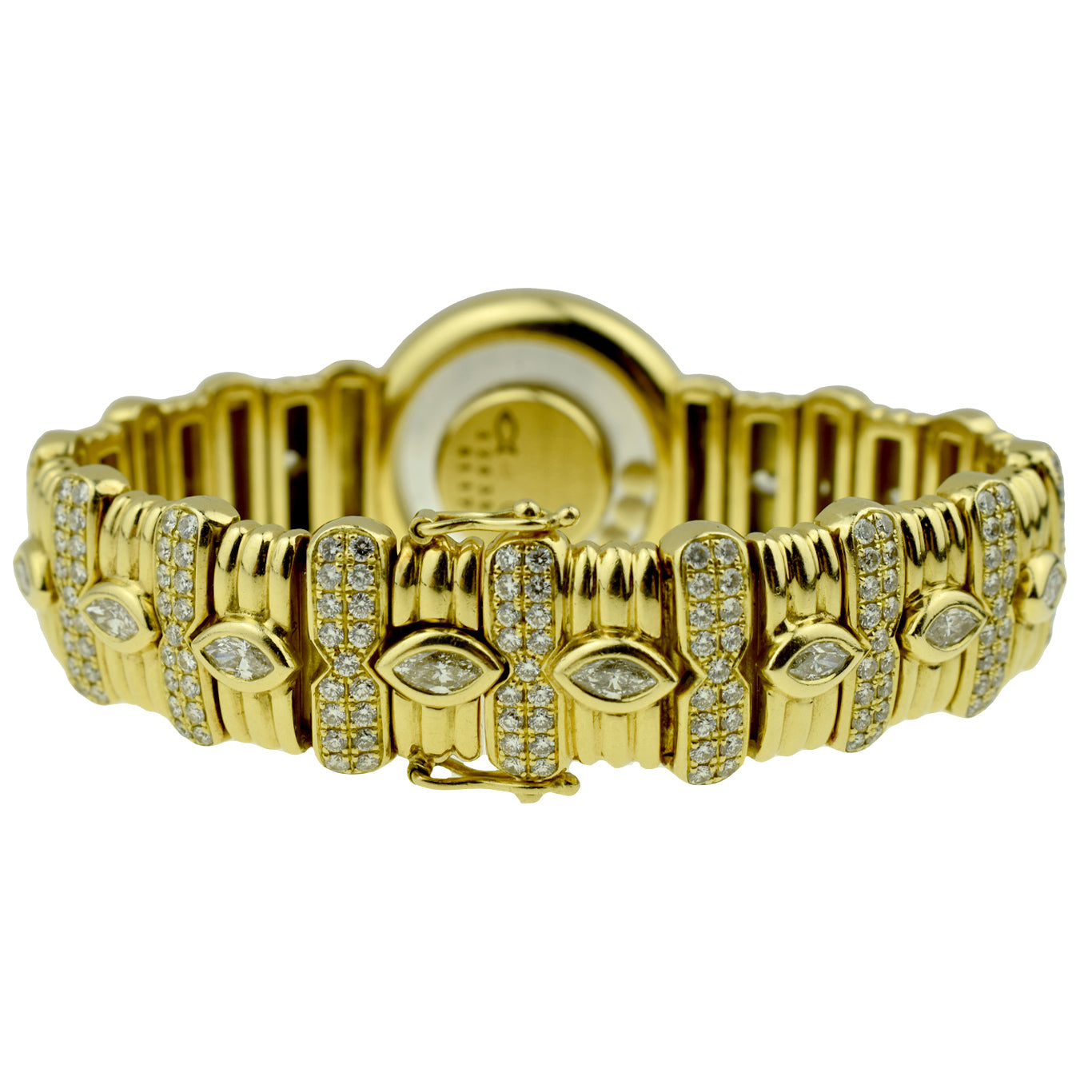 Chopard Ladies Happy Diamonds 18k Gold Diamond Set Watch 4117
