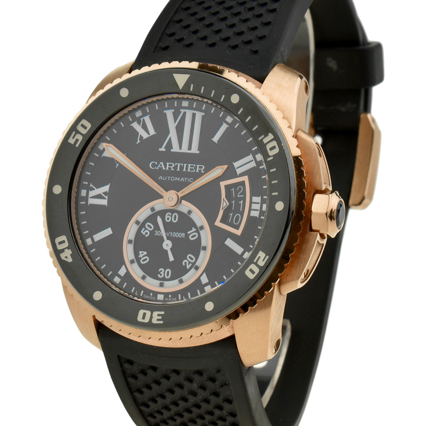 Cartier Calibre De Cartier Diver 18k Rose Gold W7100052