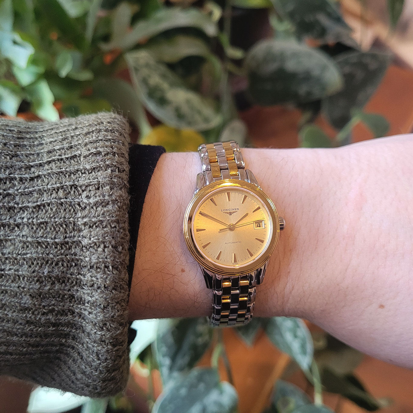 Longines Lady Flagship Steel and Gold Automatic L4.274.3.32.7