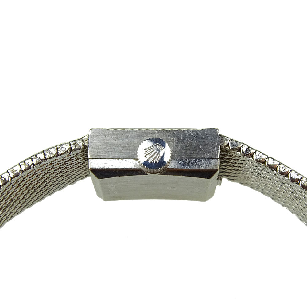 Rolex Precision 18k White Gold Ladies Vintage Wristwatch