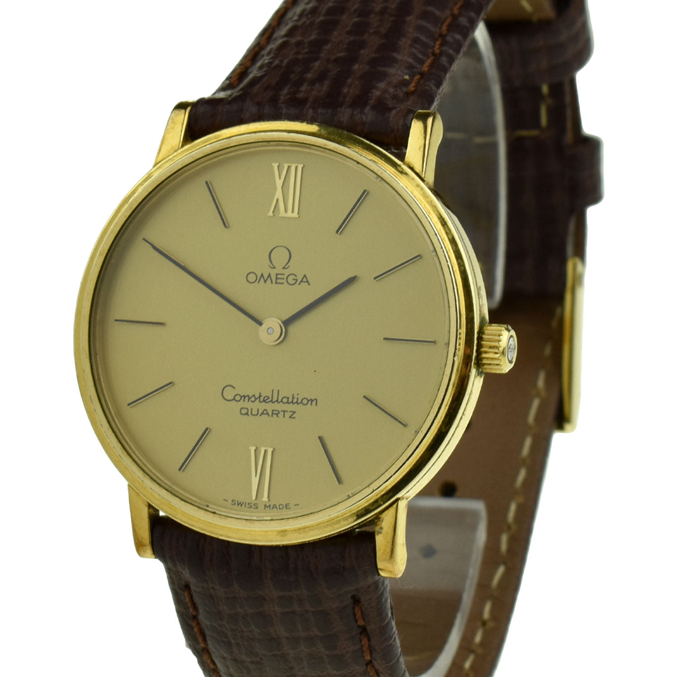 Omega Constellation Gold Plate Quartz Wristwatch