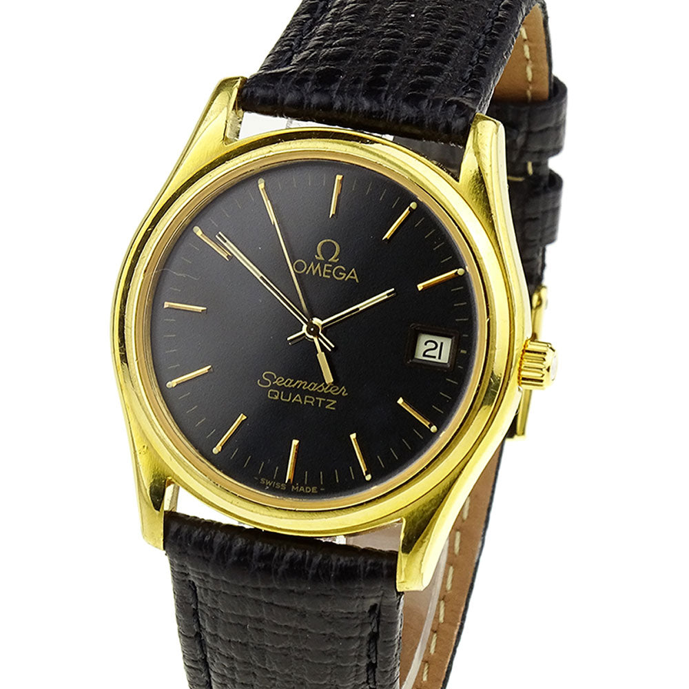 Omega Seamaster Quartz Gold Plate