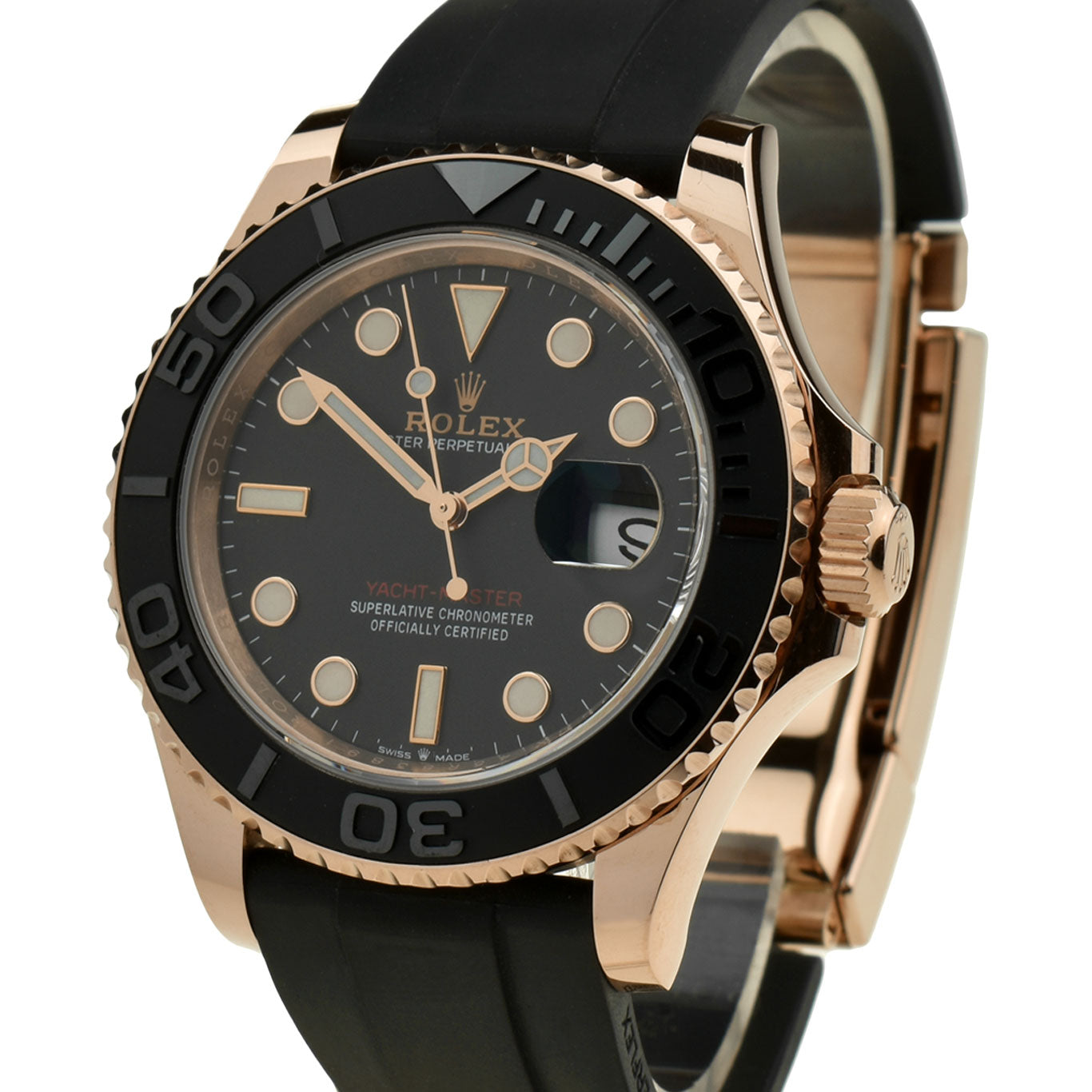 Rolex Yacht-Master 40 Oysterflex 18ct Rose Gold 126655