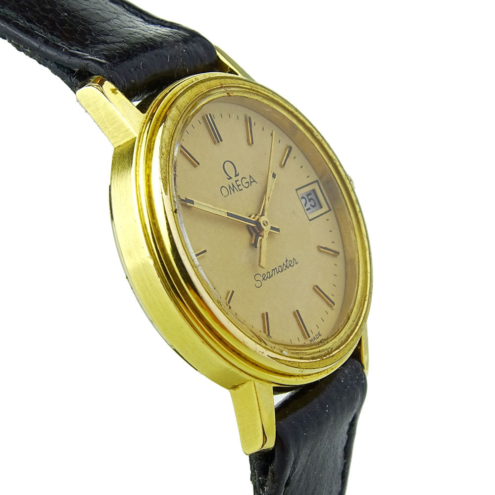 Omega Seamaster Gold Plated Ladies Quartz