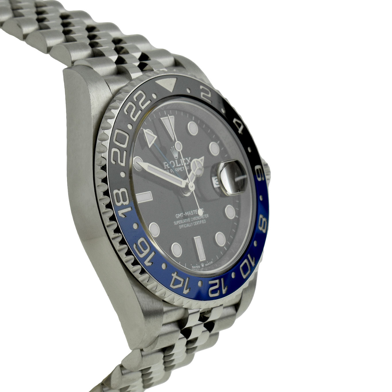 batman rolex gmt master ii 2 with box and papers blue and black rolex