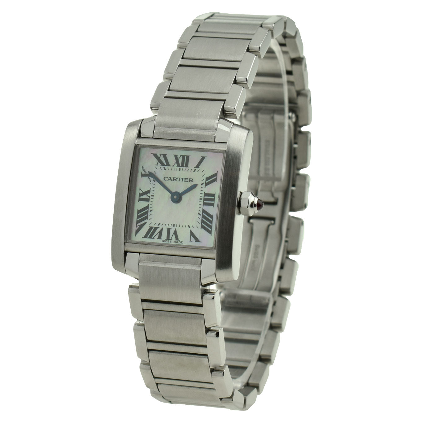 Cartier Lady Tank Francaise Steel MOP Quartz W51028Q3