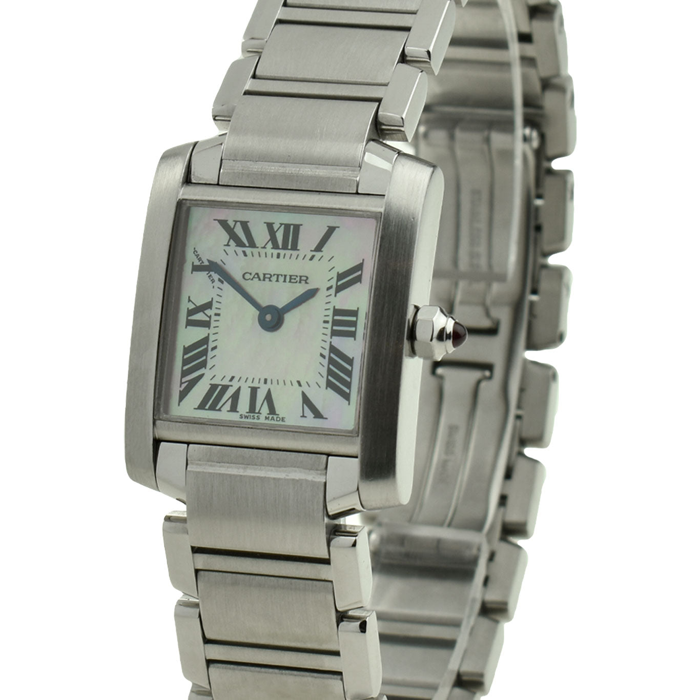 Cartier Lady Tank Francaise Steel MOP Quartz W51028Q3
