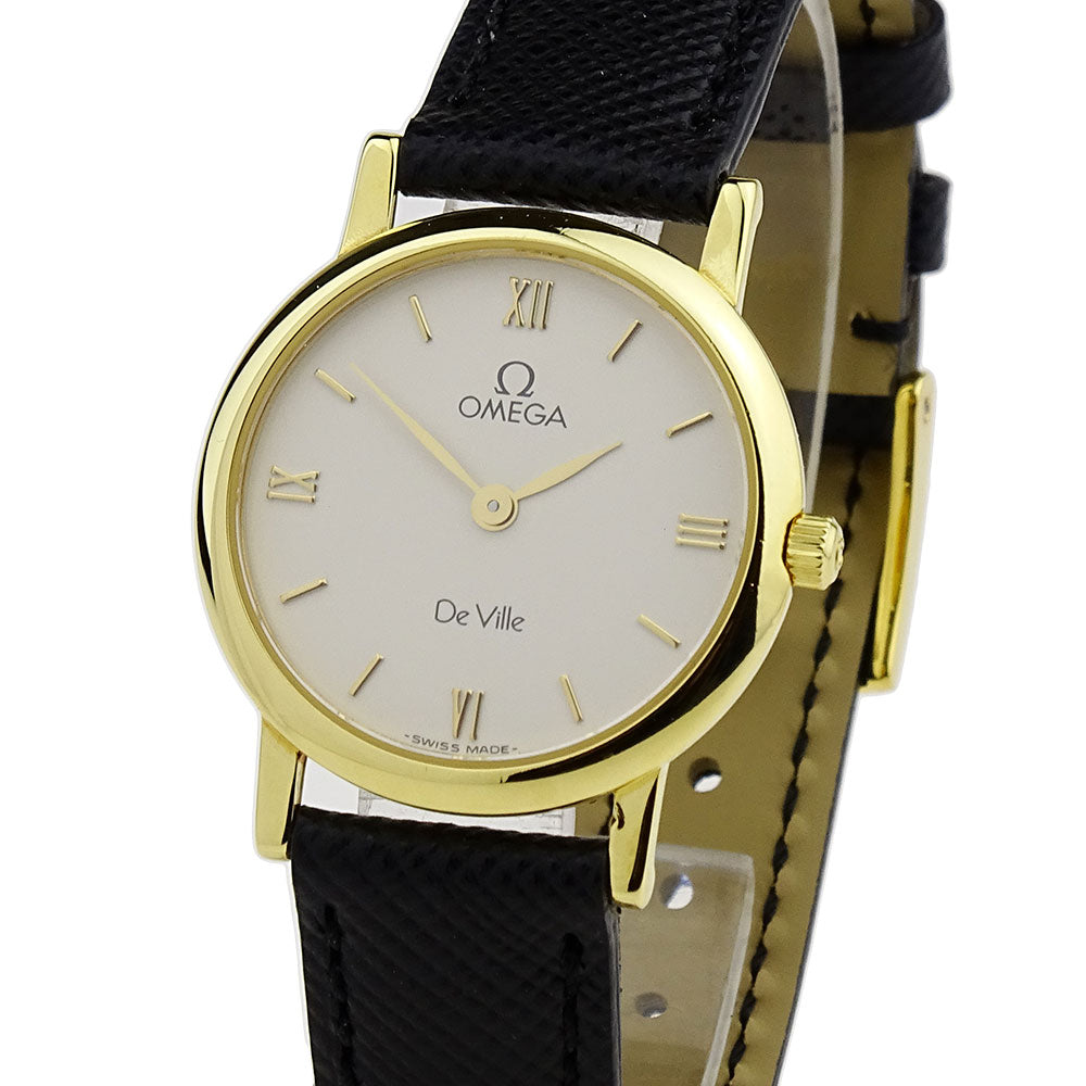 Omega Lady DeVille 18ct Gold Quartz 7350.33.01