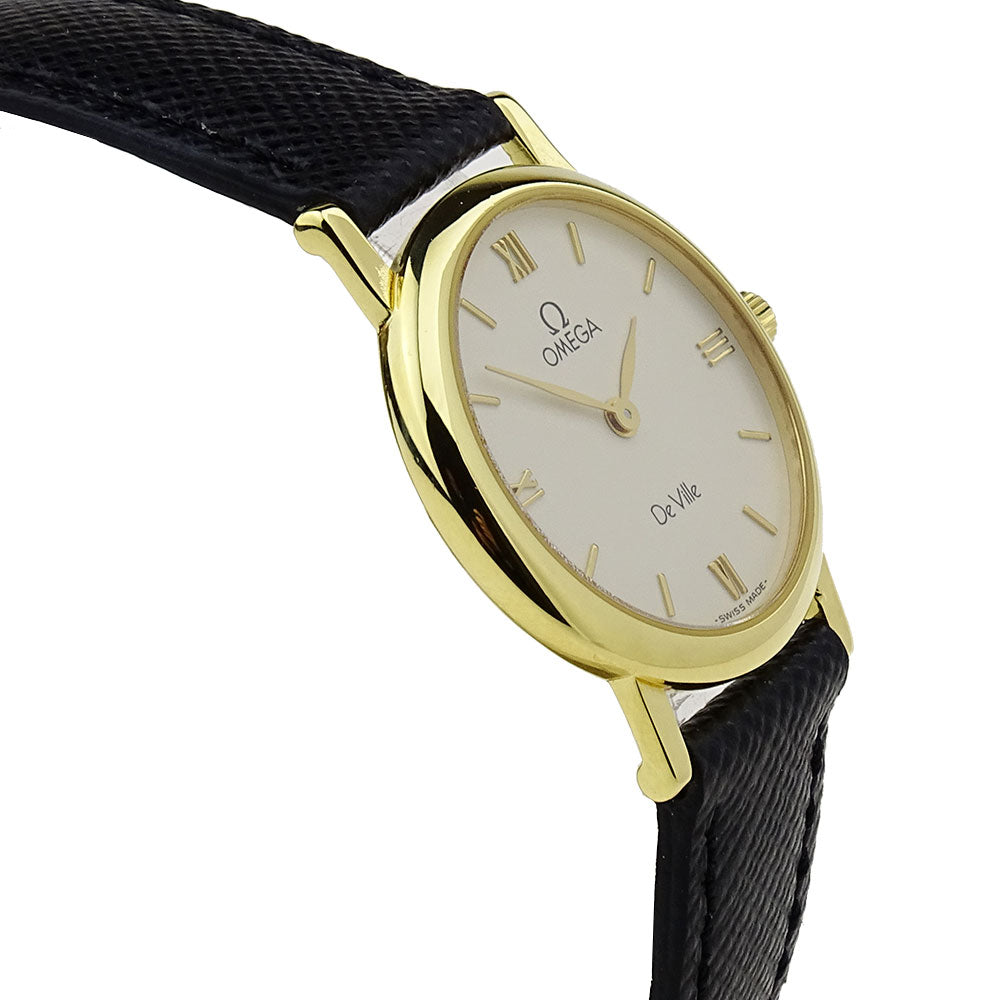 Omega Lady DeVille 18ct Gold Quartz 7350.33.01
