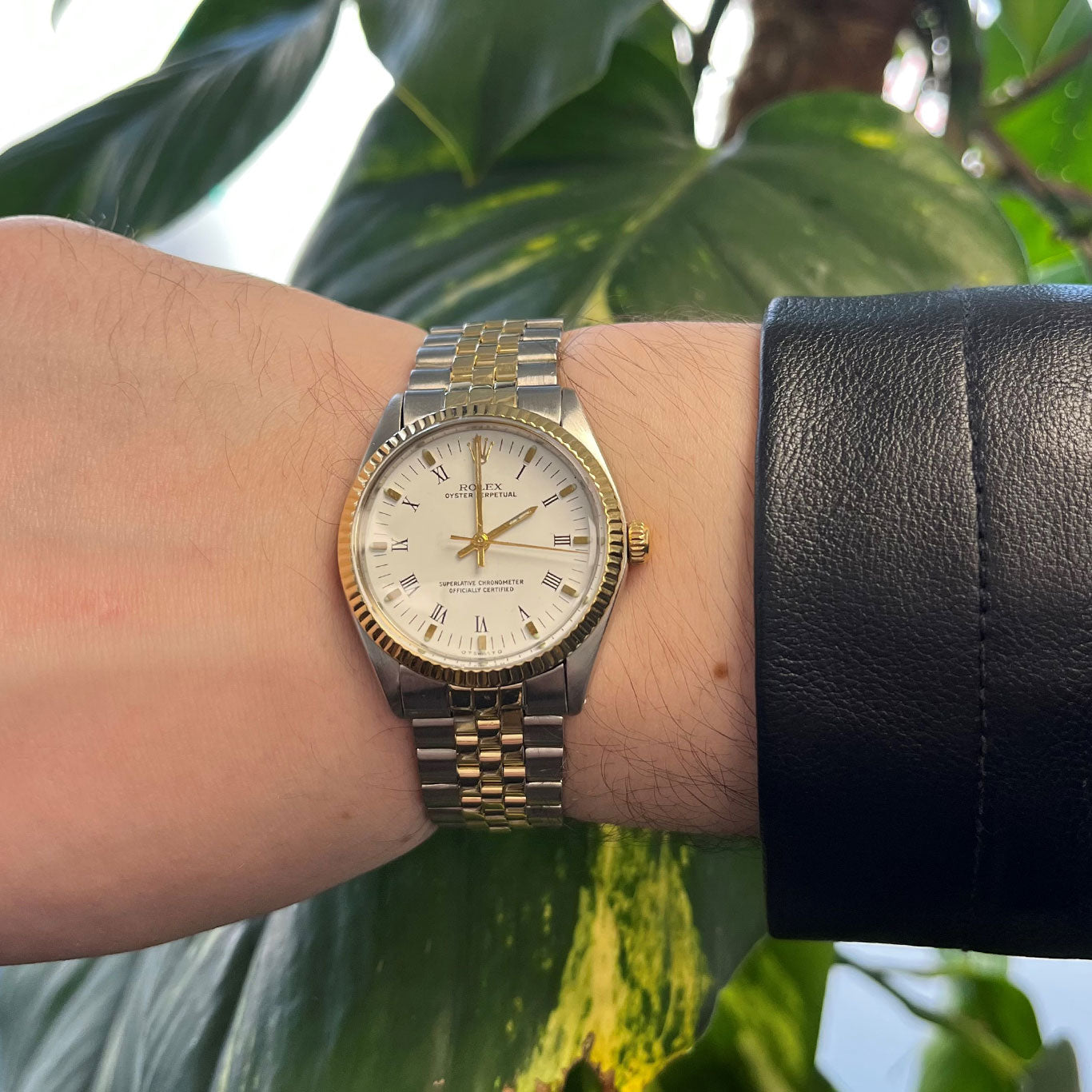 Rolex Oyster Perpetual Stainless Steel & Gold 5500