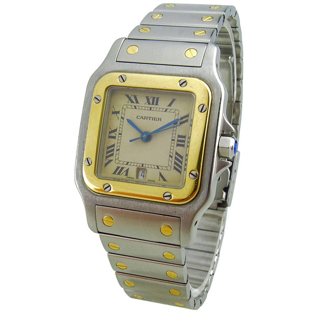 Cartier Santos Galbee Steel & Gold Quartz 187901