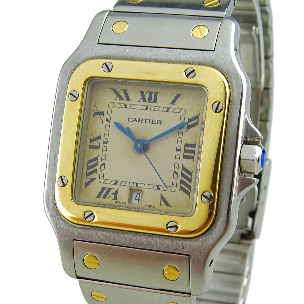 Cartier Santos Galbee Steel & Gold Quartz 187901