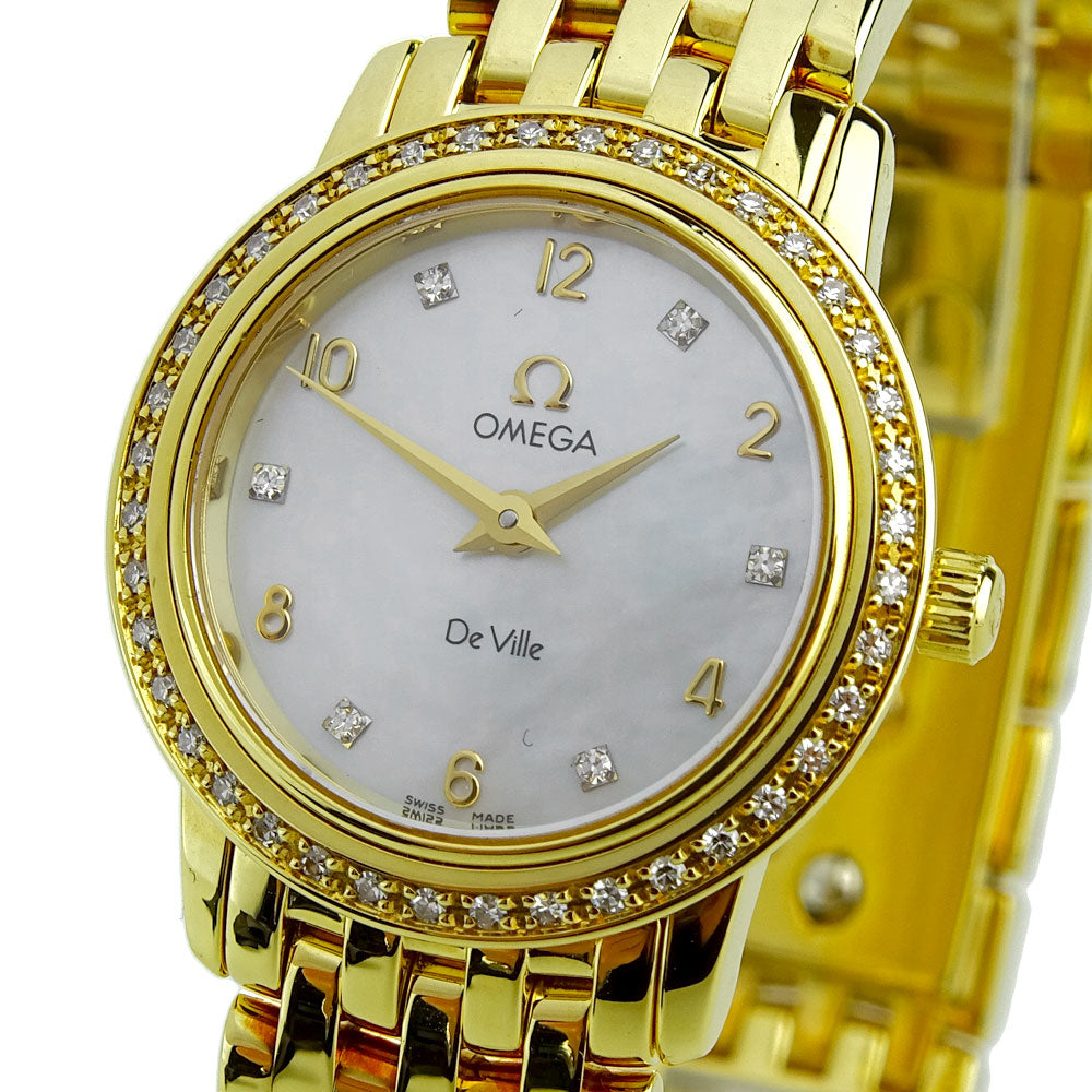Omega De Ville Prestige 18k Gold Ladies 4175.75.00