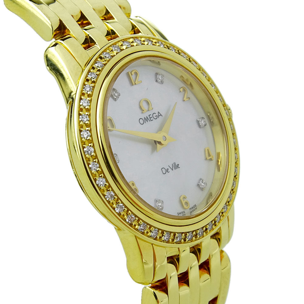 Omega De Ville Prestige 18k Gold Ladies 4175.75.00