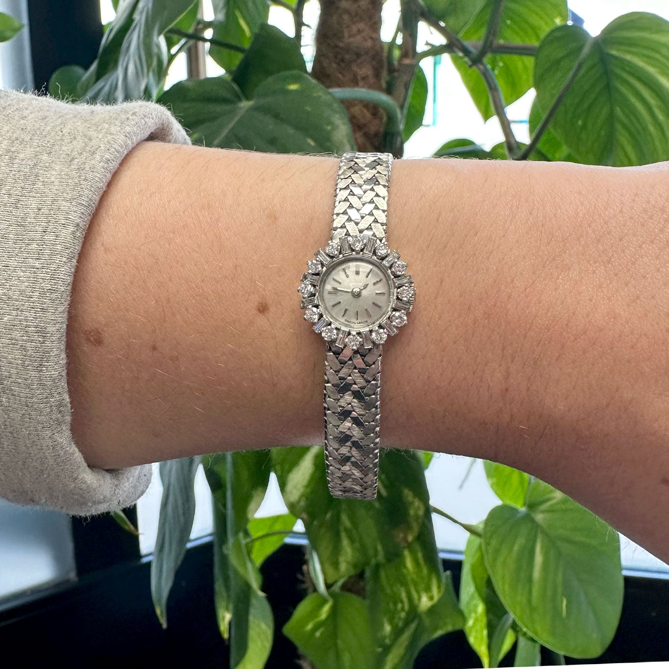 Ulysee Nardin 18ct White Gold Diamond Set Mechanical Wristwatch