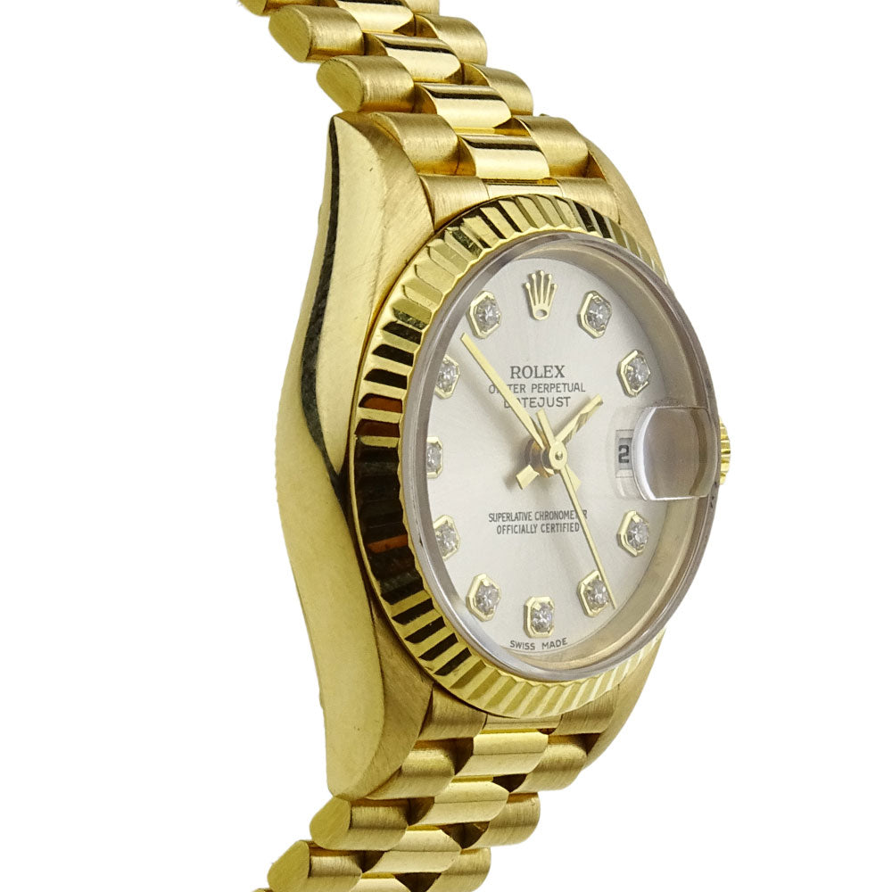 Rolex Lady Datejust Diamond Dot 18k Gold 69178
