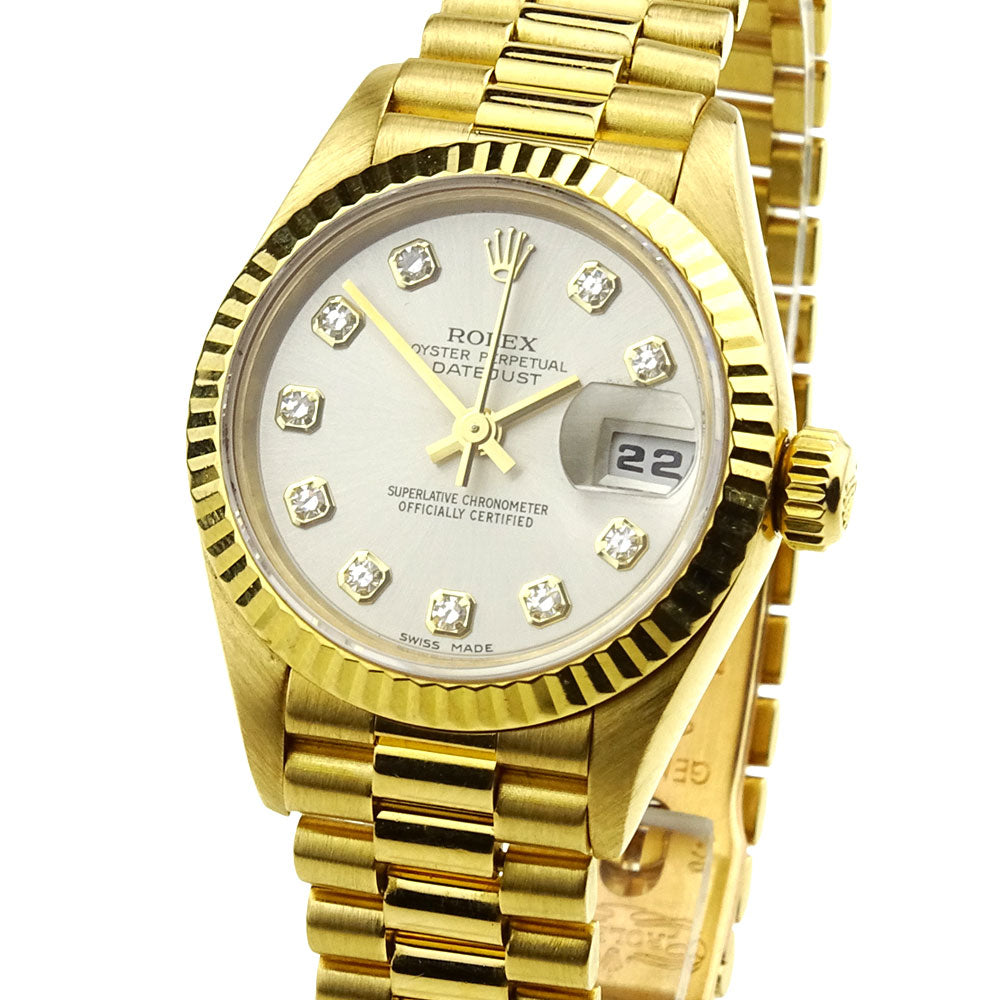 Rolex Lady Datejust Diamond Dot 18k Gold 69178