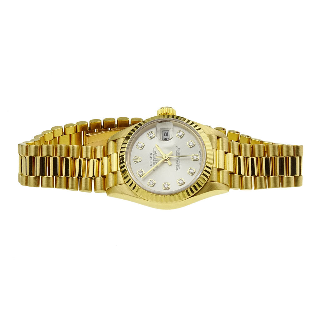 Rolex Lady Datejust Diamond Dot 18k Gold 69178