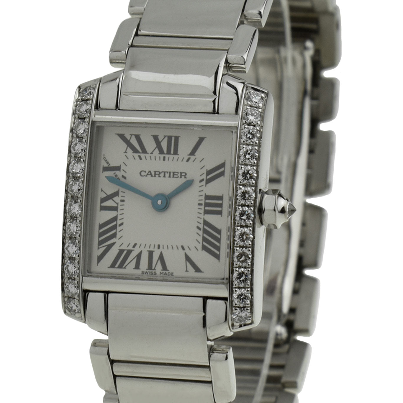 Cartier Tank Francaise 18ct White Gold Diamond Set 2403