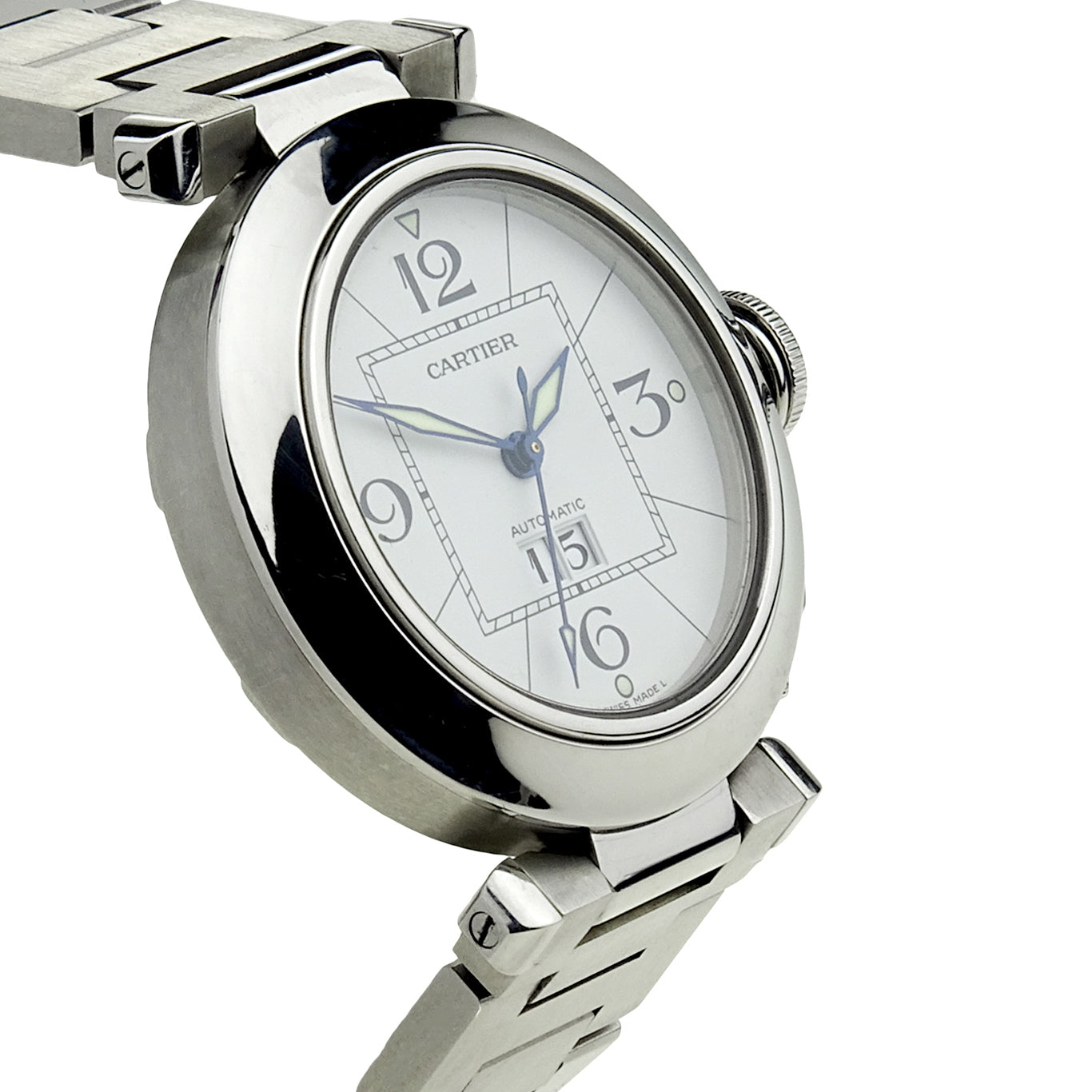 Cartier Pasha C Big Date Steel Automatic W31055M7