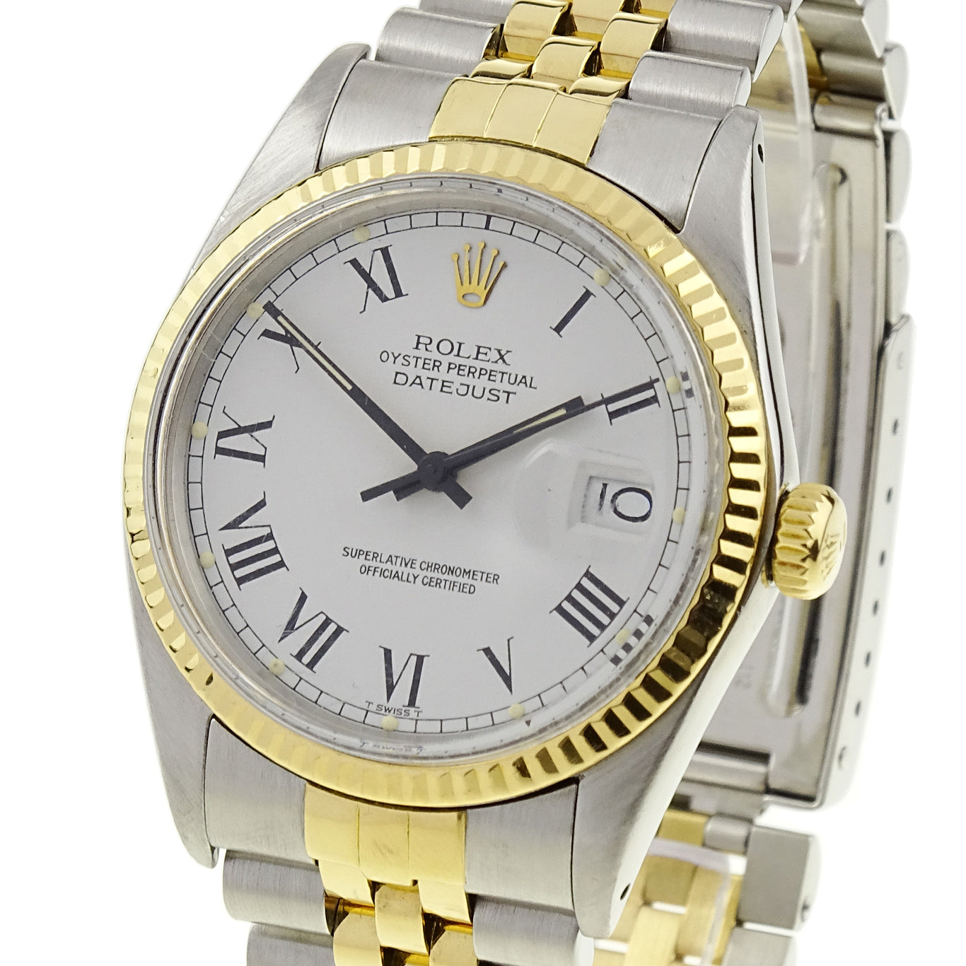 Rolex Datejust Oyster Perpetual Steel and Gold "Buckley" Dial 16013