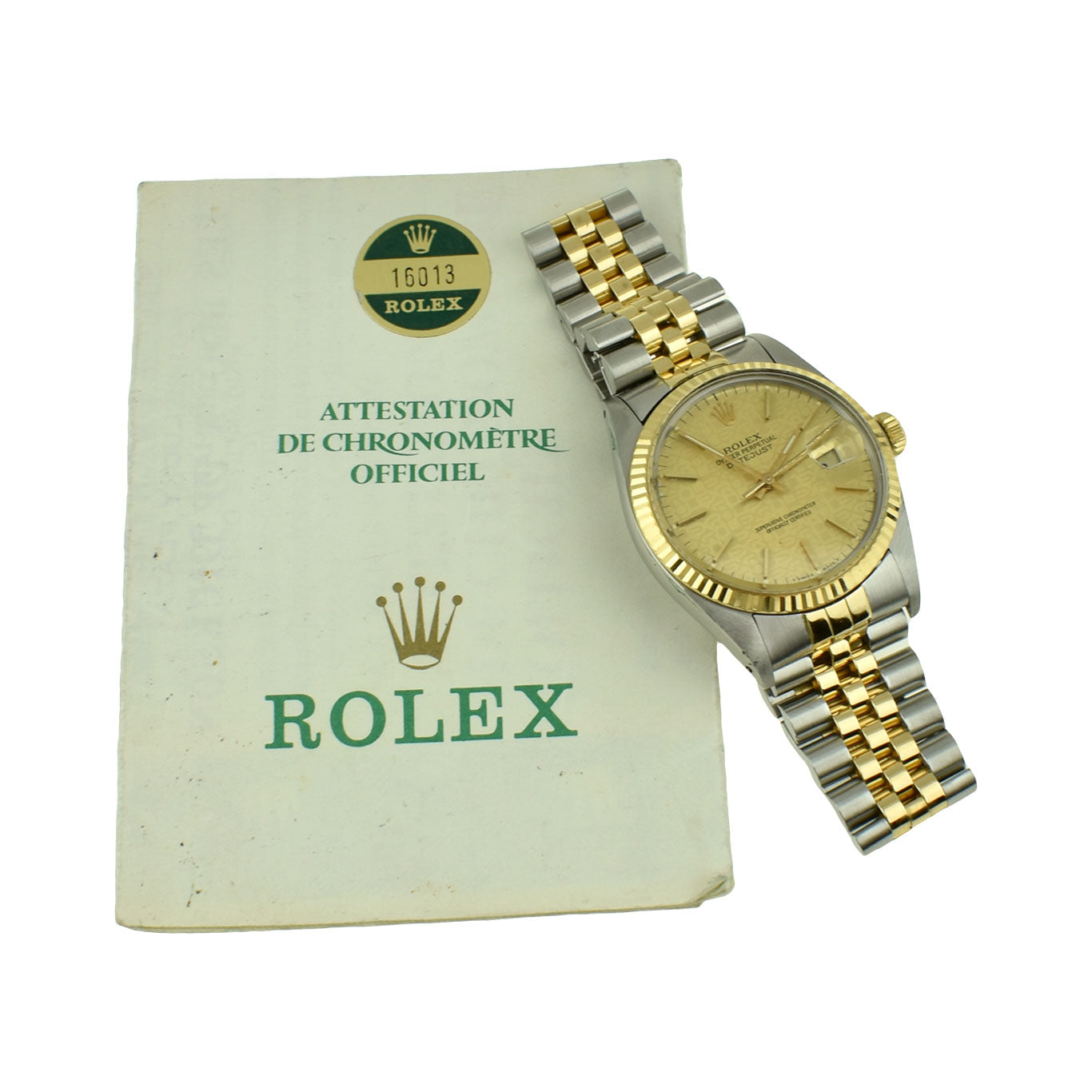 Rolex Datejust Stainless Steel & Gold 16013