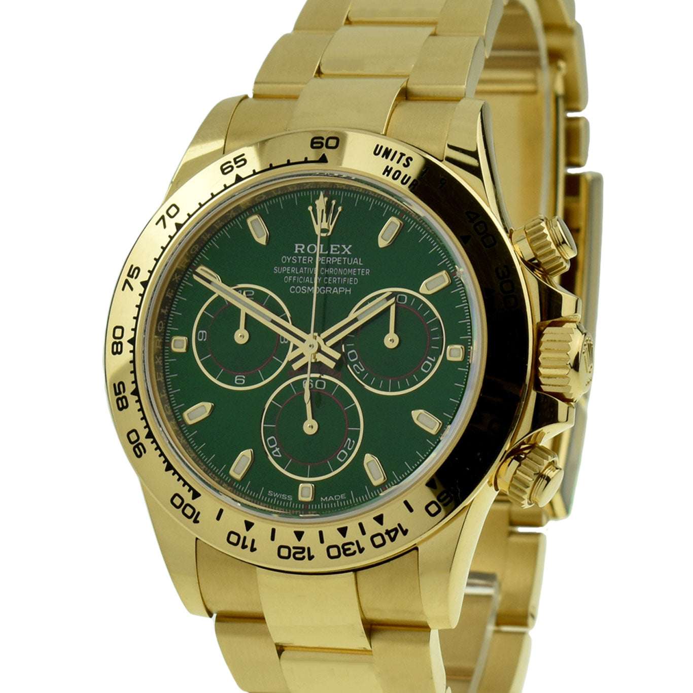 Rolex Daytona Cosmograph 18ct Gold Green Dial 116508