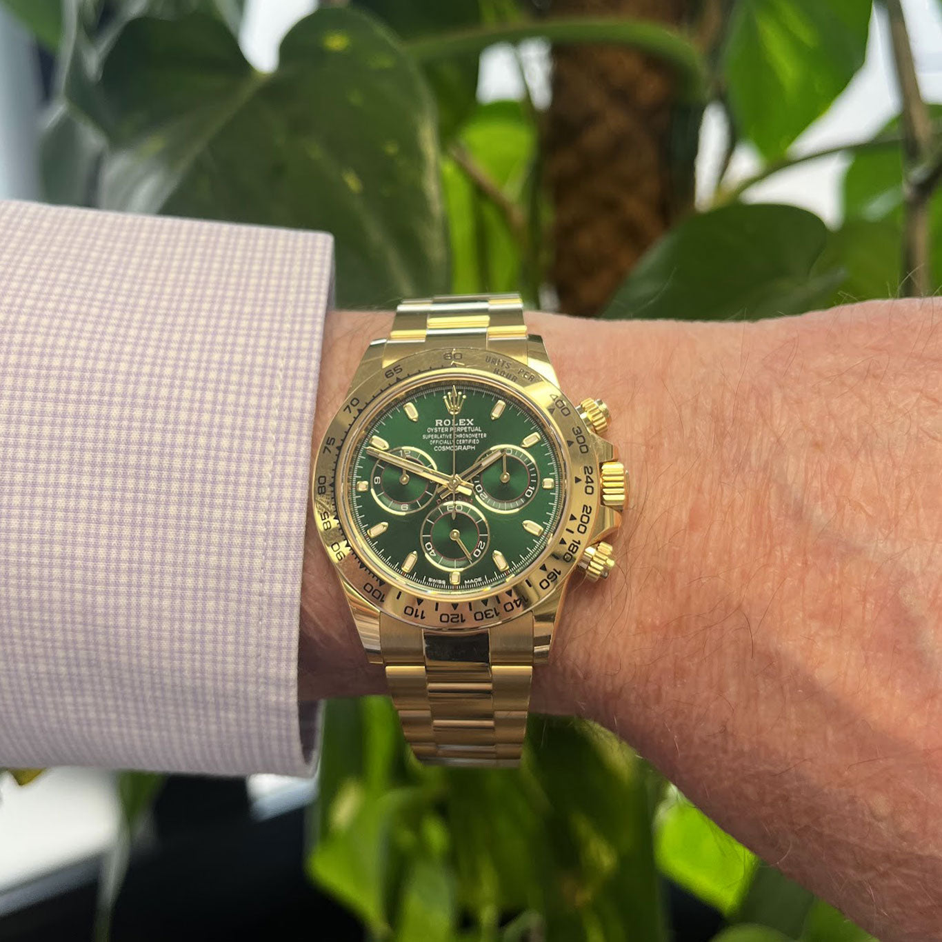 Rolex Daytona Cosmograph 18ct Gold Green Dial 116508
