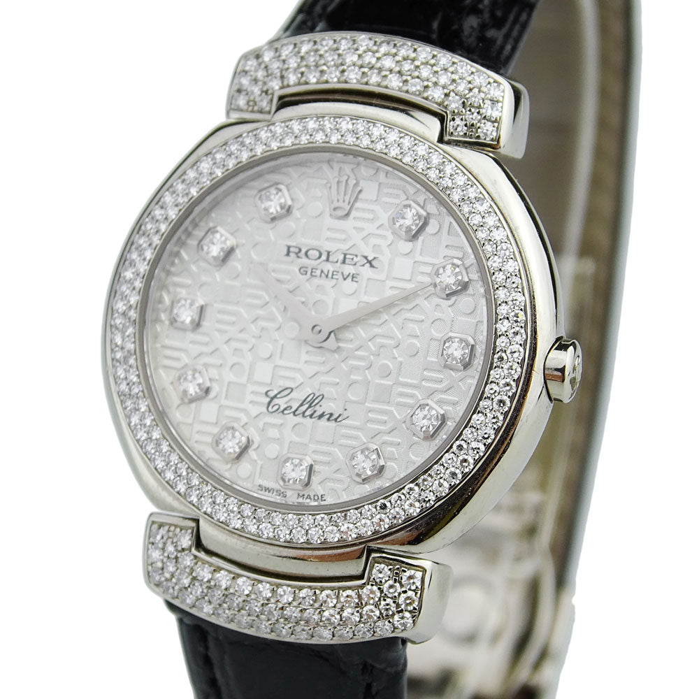 Rolex Cellini 18k White Gold & Factory Diamonds 6673/9
