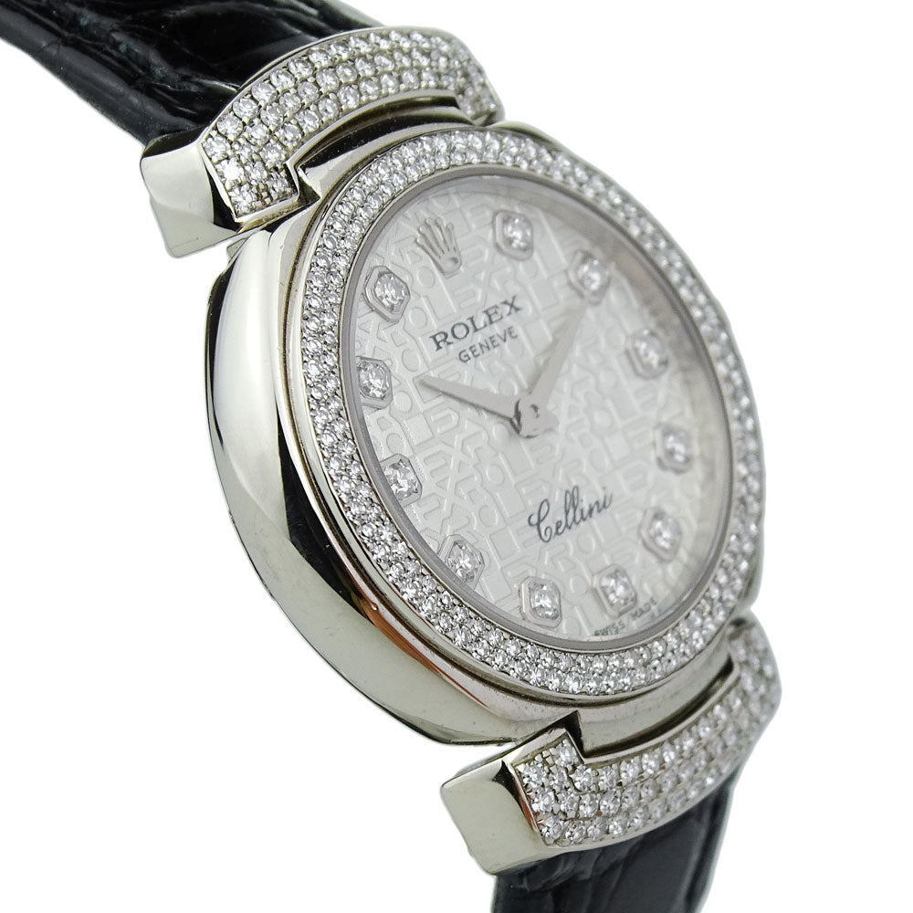Rolex Cellini 18k White Gold & Factory Diamonds 6673/9