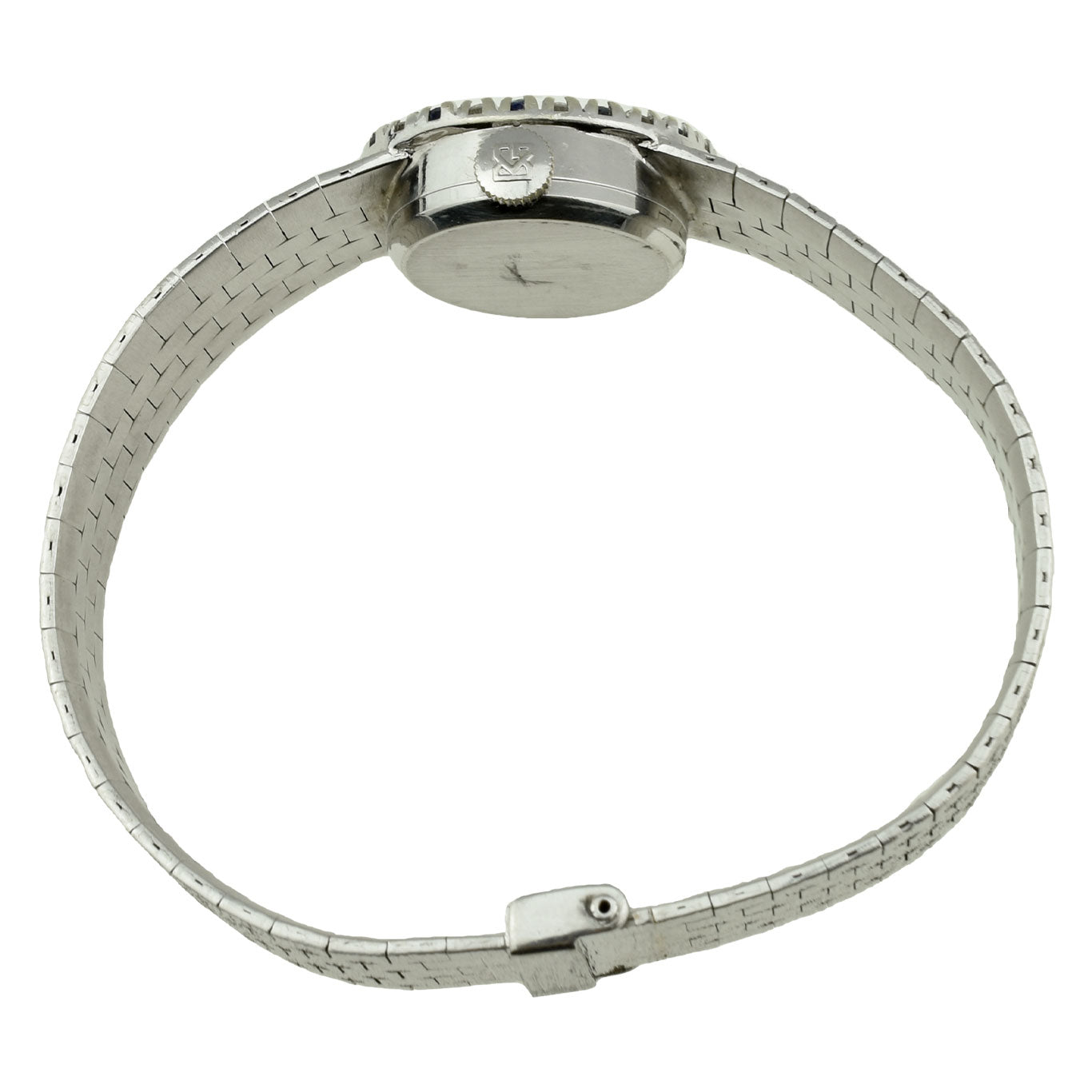 Bueche-Girod 9ct White Gold Diamond & Sapphire Mechanical Wristwatch
