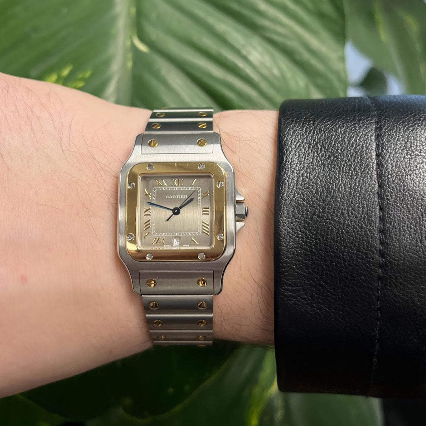 Cartier Santos Galbee Steel & Gold Quartz W20030C4