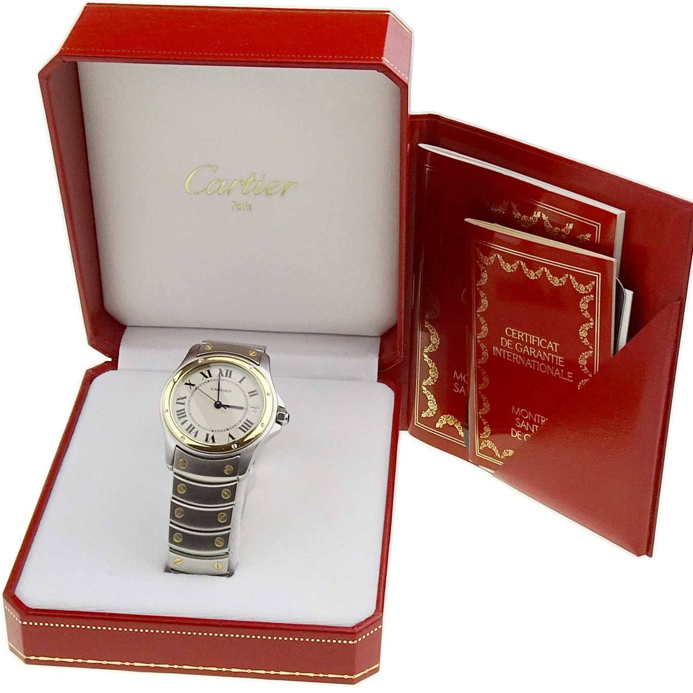 Cartier Santos Ronde Steel & Gold Quartz W20036R3
