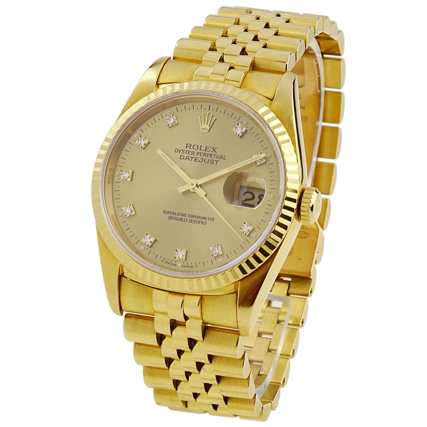 Rolex Datejust Oyster Perpetual 18k Gold 16238