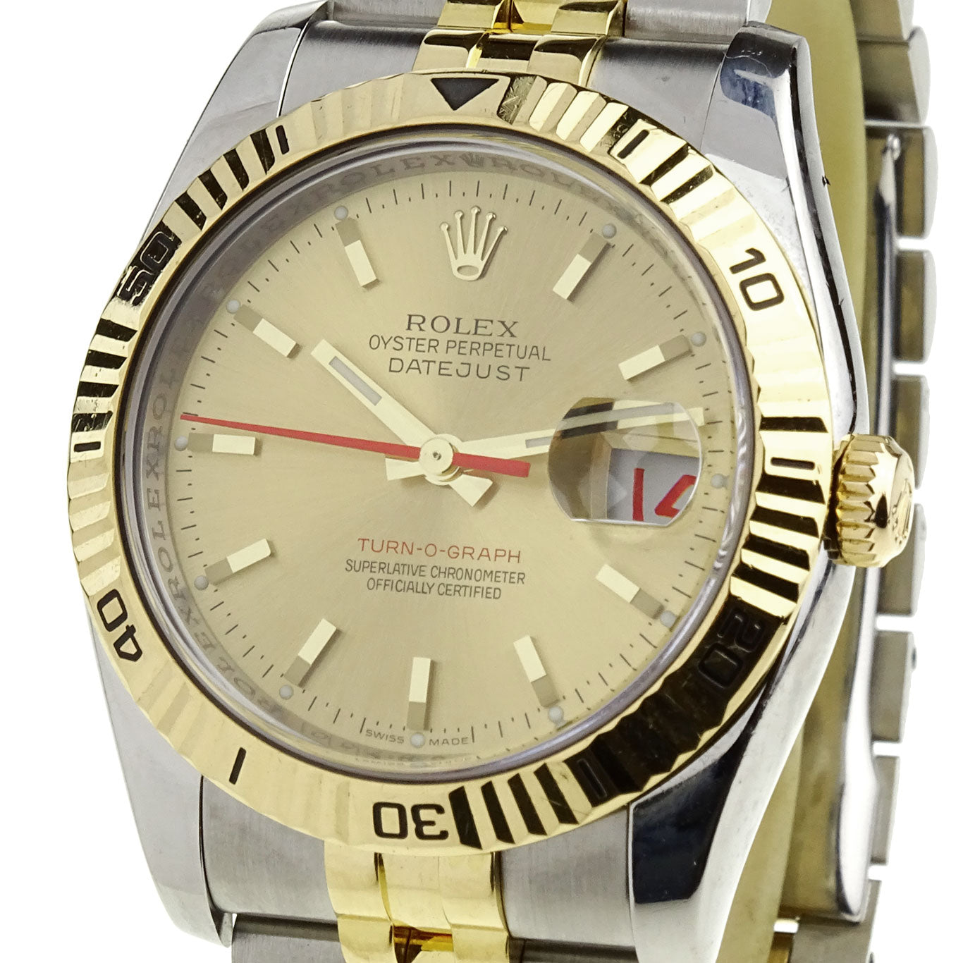 Rolex Datejust Turn-O-Graph Steel and Gold 116263