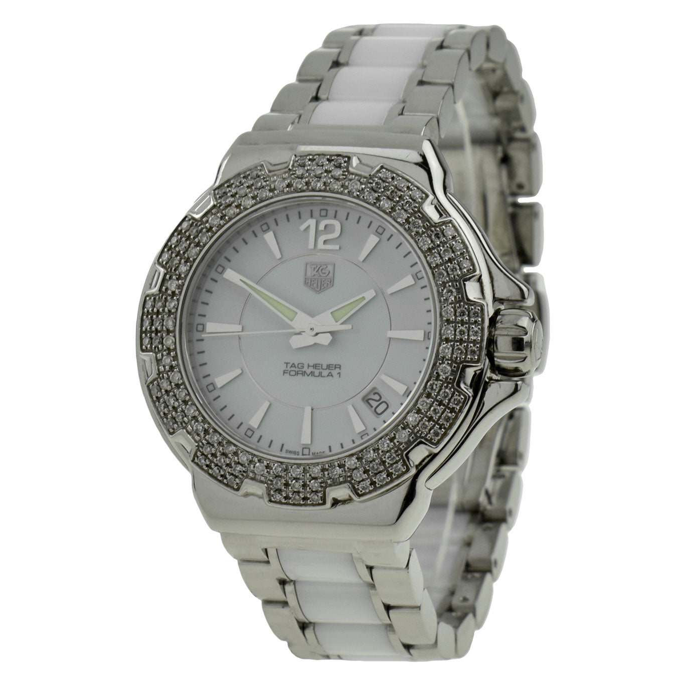Tag Heuer F1 Steel & Ceramic Diamond Set Quartz WAH1215